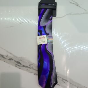 J. Garcia Vibrant Blue and Black Men's Tie